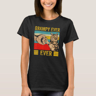 Männer Vintage Bester Katze Grampy jemals Stoß Fit T-Shirt