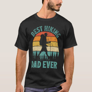 Männer Vintage Bester Wanderer Dad Ever Vatertag T-Shirt