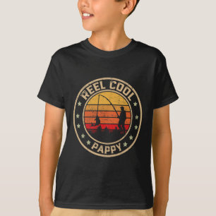 Männer Vintage Reel Cool Pappy Fisch Angeln Lustig T-Shirt