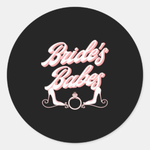 Männer Vintage Retro Braut Mädchen Junggesellinnen Runder Aufkleber