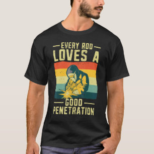 Männer Vintage Schweißer Jeder Stab liebt einen gu T-Shirt