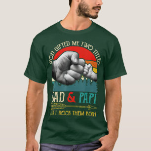 Männer Vintager Gott gab mir zwei Titel Vater und T-Shirt