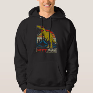 Männer Vintager Pop Pop Saurus Rex Dinosaur Happy Hoodie