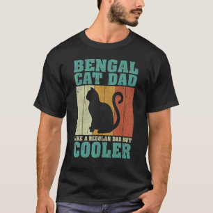 Männer Vintager Retro-Bengalischer KatzenVater wie T-Shirt