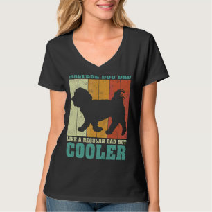 Männer Vintager Retro maltesischer Hund Vater wie T-Shirt