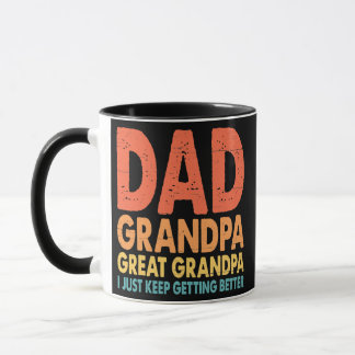 Männer Vintager Vater Großvater I Tasse