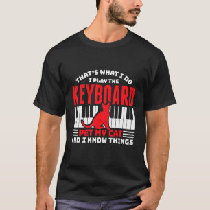 Männer Was ich tue, ich spiele die Tastatur, strei T-Shirt