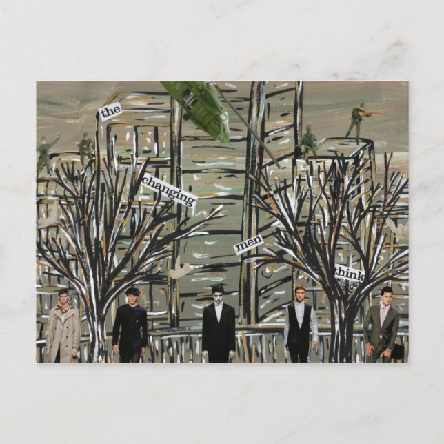 Männer wechseln postkarte (Vorderseite)