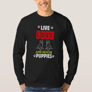 Männer Welpe Adoption Live Liebe und Rescue Hunde  T-Shirt