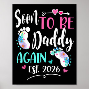 Männer werden bald wieder Papa 2026 Muttertag Poster