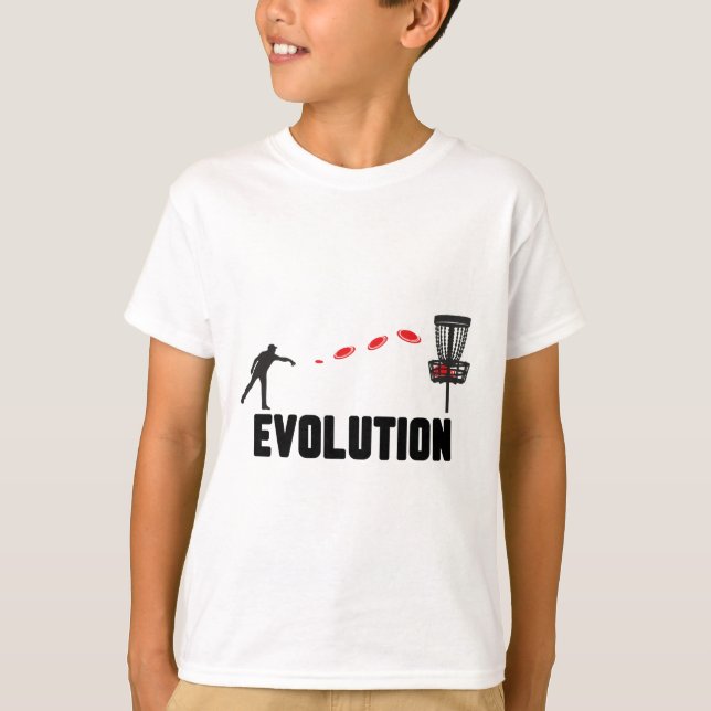 Männer werfen rote Scheibe in Sket Evolution Disc  T-Shirt (Vorderseite)
