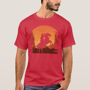 Männer Western Cowboy Pferdereiten lustig T-Shirt