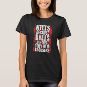 Männer, wie man den Kilt für einen Typ von Tartan  T-Shirt