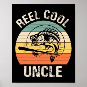 Männer Wirklich Cooler Onkel Angelsport Lustiges G Poster