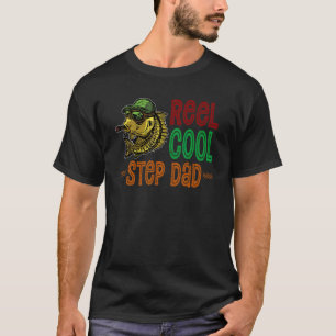 Männer Wirklich Cooler Stiefvater Fischer Vatertag T-Shirt