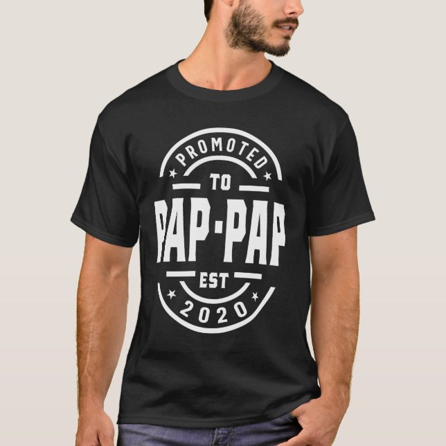 Männer wurden zum Pap-Pap-Est befördert. 2020 Opa- T-Shirt (Vorderseite)