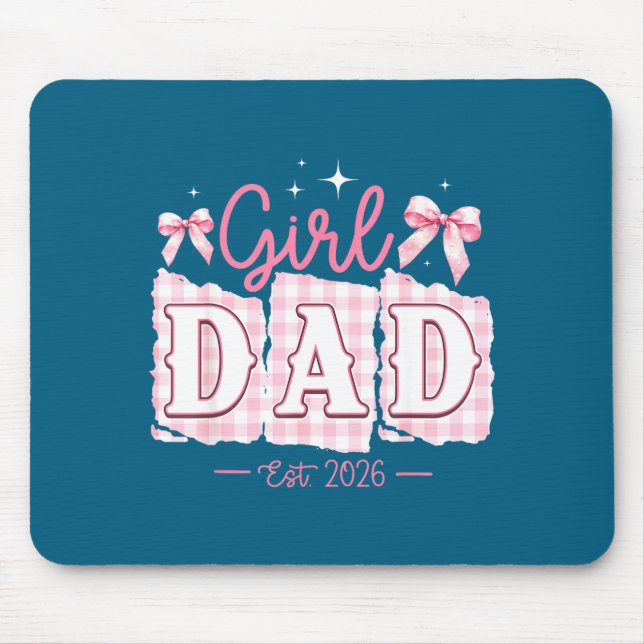 Männer Zeit Papa Bald Vati Baby Mousepad (Vorne)