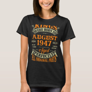 Männer zum 75. Geburtstag für im August 1947 Gebor T-Shirt