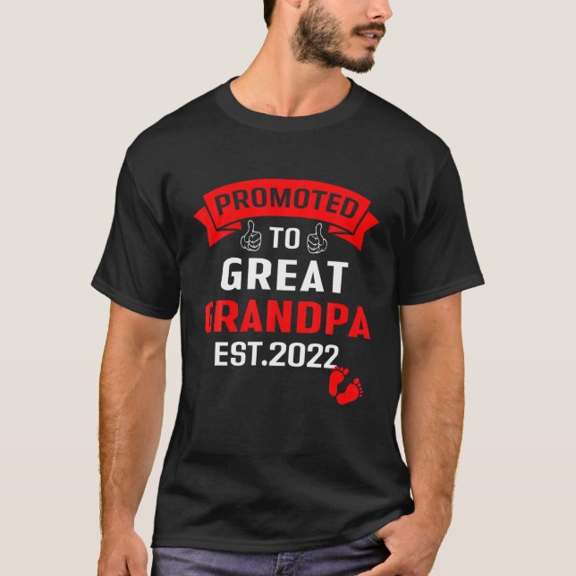 Männer zum ersten Mal Großvater Funny zu Grea befö T-Shirt (Vorderseite)