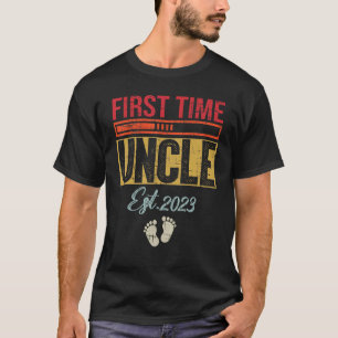 Männer zum ersten Mal Onkel Est 2023 Vatertag 3 T-Shirt