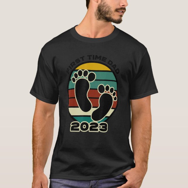 Männer zum ersten Mal Vater 2023 für Daddy 2023 2 T-Shirt (Vorderseite)
