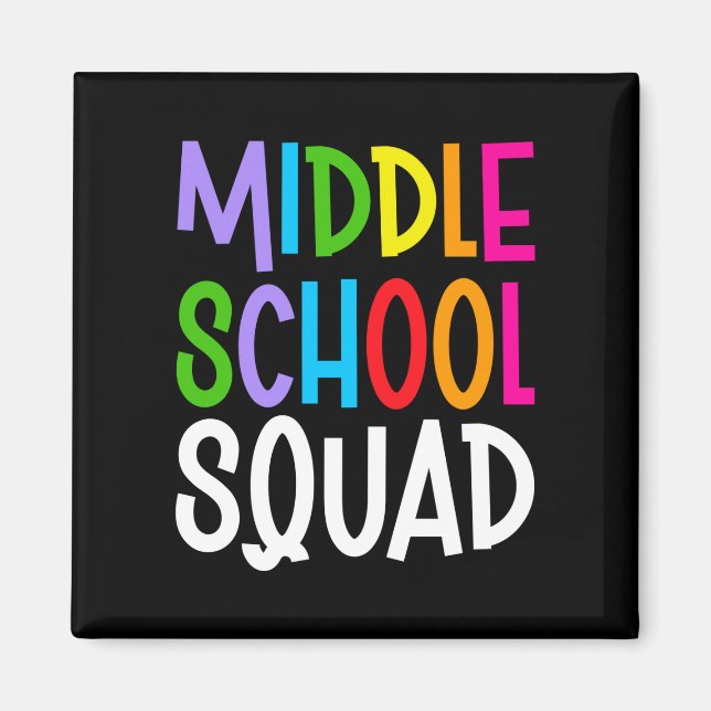 Männer zurück zur Schule Mittelschule-Squad-Team Magnet (Vorne)