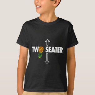 Männer Zweier-Schaukel Männer lustig auf dem Kopf T-Shirt