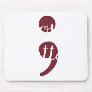 Männerangelegenheiten Semikolon Kunst zur Präventi Mousepad