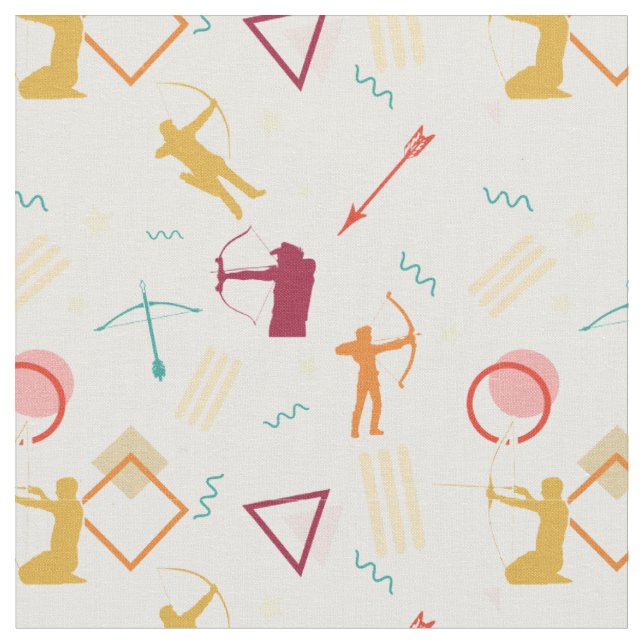 Männerarchie - Boys Bow and Arrow Pattern Stoff (Nahaufnahme)