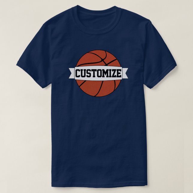 Männerbasketballspieler oder Coach - Teamname T-Shirt (Design vorne)