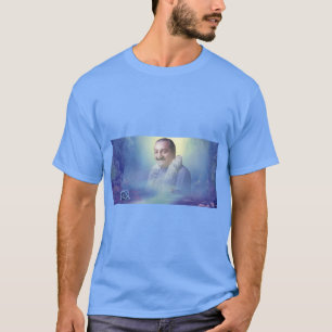 Männerblauer T - Shirt