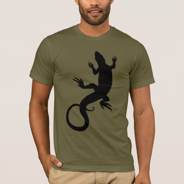 Männerechse T - Shirt Cool Reptile Lizard Art Shir (Vorderseite)