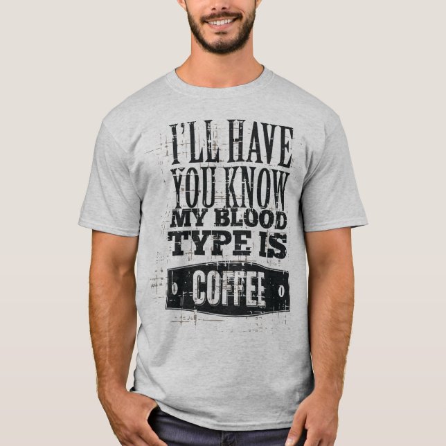 Männerfreundlicher Kaffee-T - Shirt (Vorderseite)