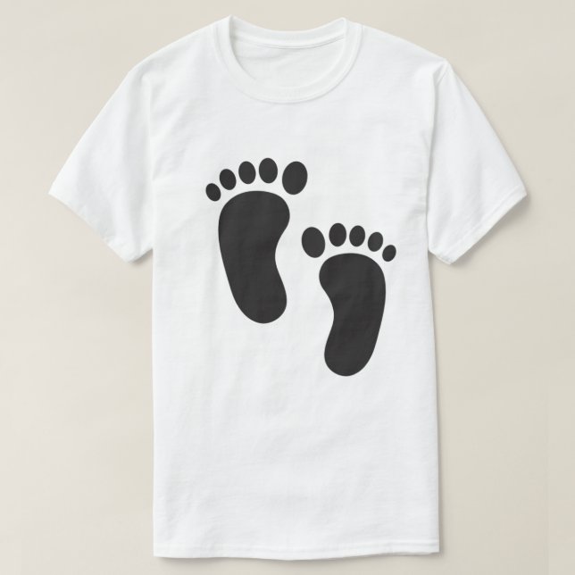 Männerfußabdruck T-Shirt (Design vorne)