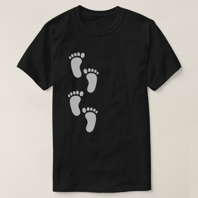 Männerfußabdruck T-Shirt (Design vorne)