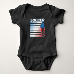 Männerfußball Rot Weiß Blau Baby Strampler