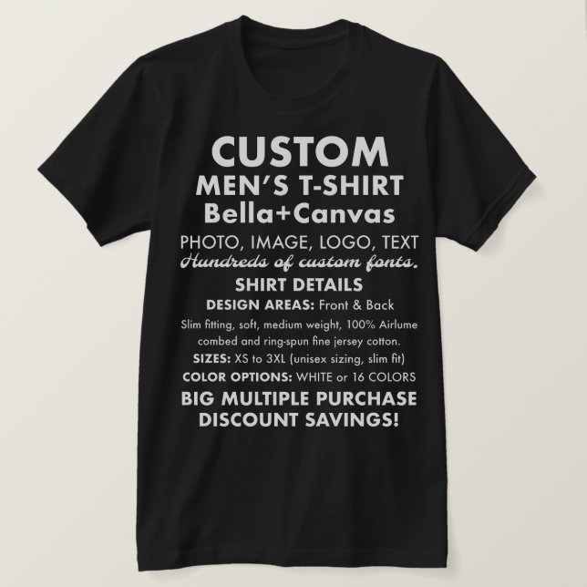 Männergewohnter Personalisierter T - Shirt (Design vorne)