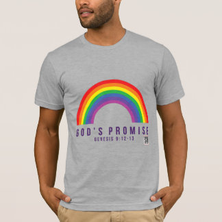 Männergraue T - Shirt Rainbow Gottes Versprechen