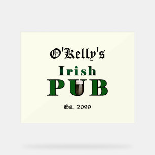 Männerhöhle Irish Pub Bar Tavern Acryl-Schild Acrylschild