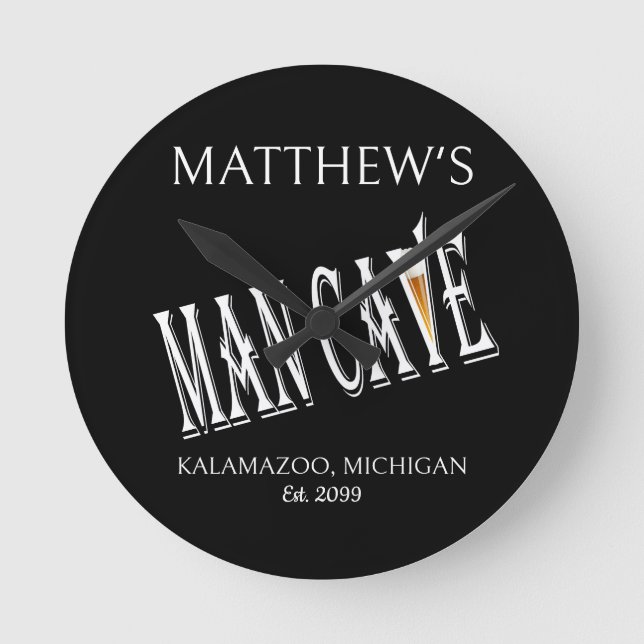 Männerhöhle Pub Uhr Schild (Vorderseite)