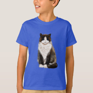Männerkatze in zweifarbiger Farbe T-Shirt