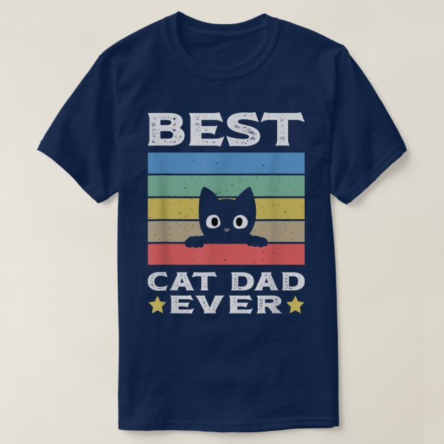 Männerkatzen Bester Vater je  T-Shirt (Design vorne)
