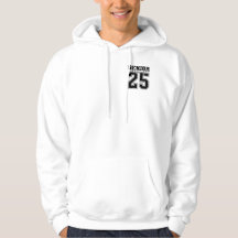 Männerklasse 2025 Weißer und Schwarzer Hoodie