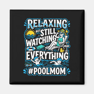 Männerpool-Mutter Schwimmen Mama Schwimmerin Mütte Magnet