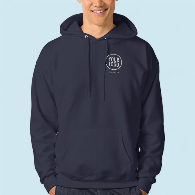 Männerpullover-Logo für das benutzerdefinierte Unt Hoodie (MISOOK Men’s Navy Blue Hoodie with Logo)