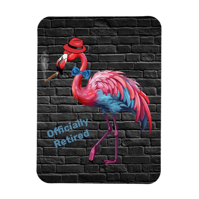 Männerrolle Flamingo Hat Cigar Magnet (Vertikal)