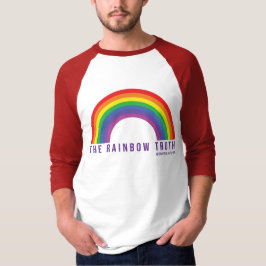 Männerrotes B-Ball-Shirt Rainbow Wahrheit T-Shirt