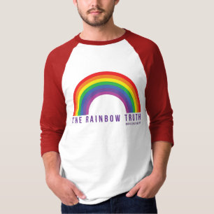 Männerrotes B-Ball-Shirt Rainbow Wahrheit T-Shirt