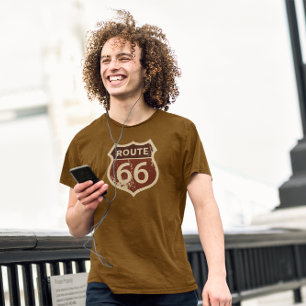 Männerroute 66 Retro VINTAGER T - SHIRT
