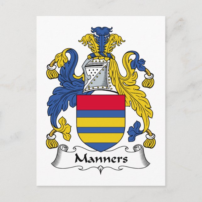 Manners Familienwappen Postkarte (Vorderseite)